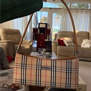 Vintage Burberry London Shoulder Bag Nova Check Plaid Classic Mini Bag